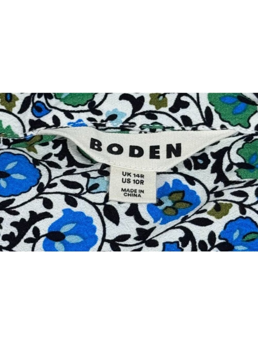 Boden Women's 10 Floral Button-Down Midi Shirt Dress Cottage Casual Career - Picture 4 of 7